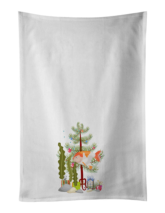 Buy this Lionhead Goldfish Merry Christmas Kitchen Towel Set of 2