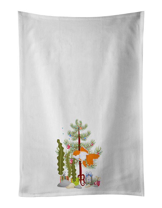 Buy this Oranda Red Cap Goldfish Merry Christmas Kitchen Towel Set of 2