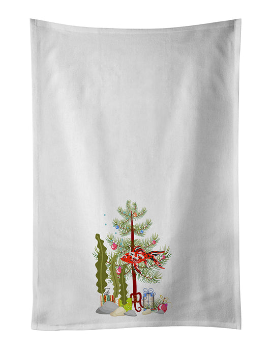 Buy this Shubunkin Goldfish Merry Christmas Kitchen Towel Set of 2