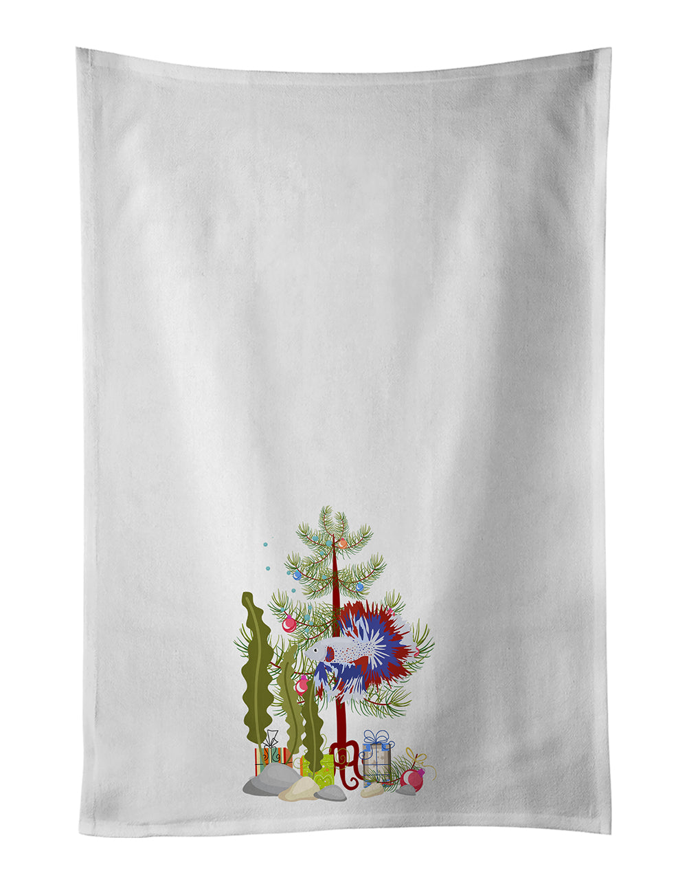 Buy this Comb Tail Betta Merry Christmas Kitchen Towel Set of 2