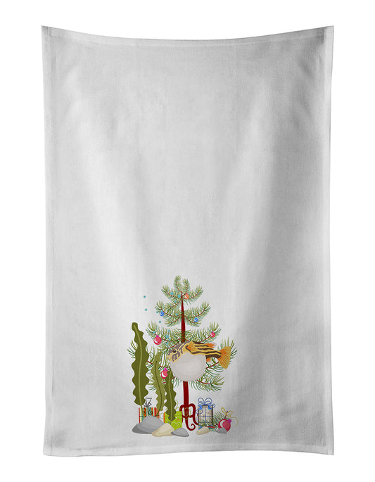 Buy this Puffer Fish Merry Christmas Kitchen Towel Set of 2