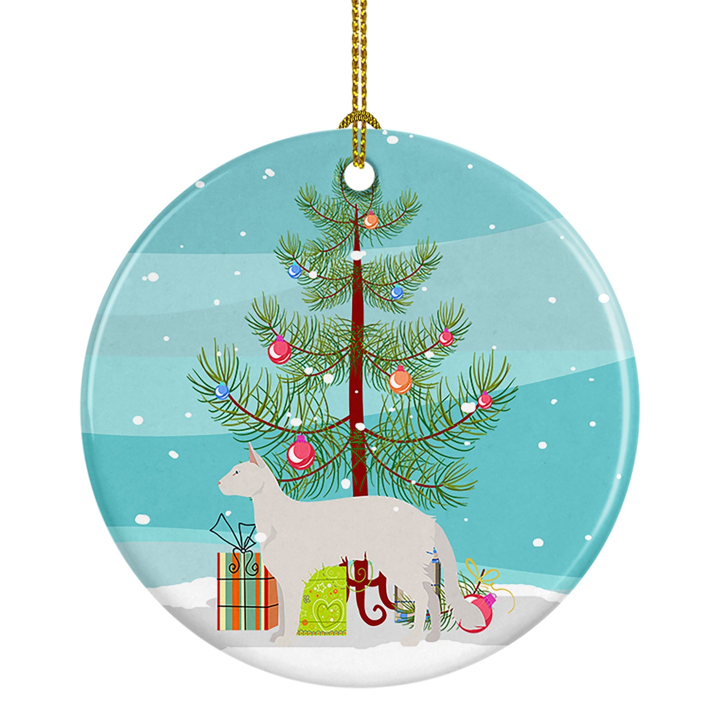 Buy this Balinese Cat Christmas Ceramic Ornament