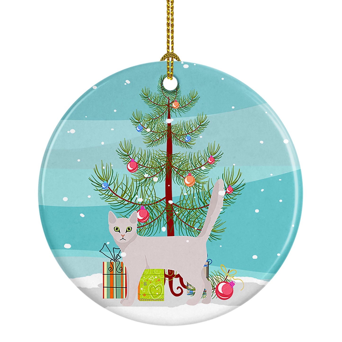 Buy this Burmilla Cat Christmas Ceramic Ornament