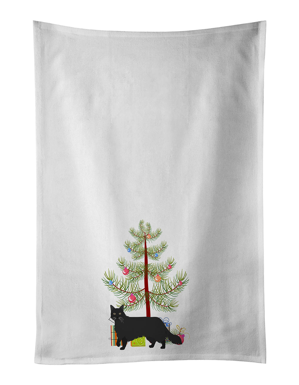 Buy this Black Chantilly Tiffany Cat Christmas Kitchen Towel Set of 2