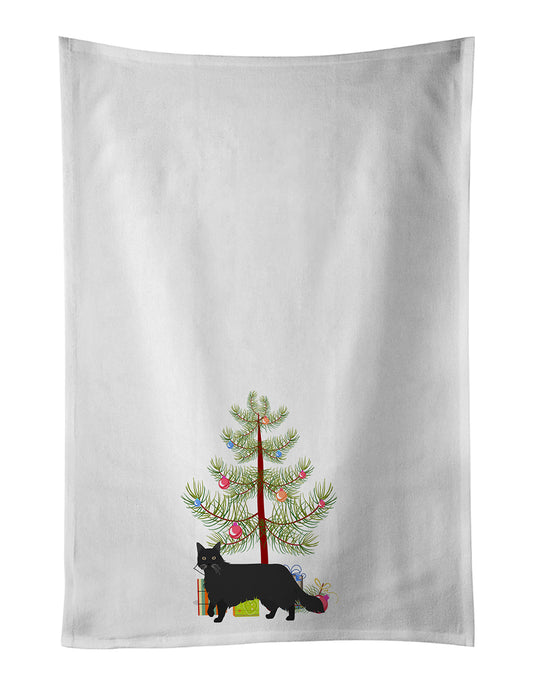 Buy this Black Chantilly Tiffany Cat Christmas Kitchen Towel Set of 2