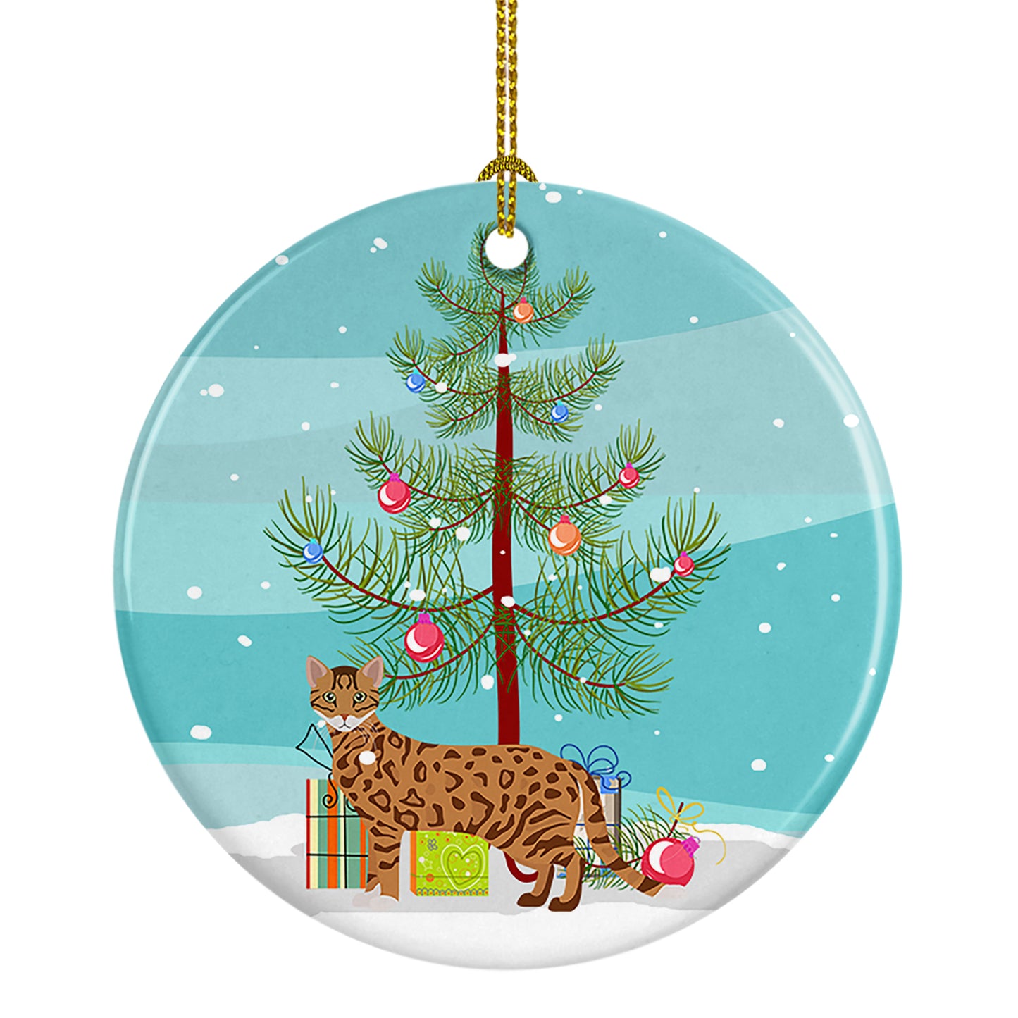Buy this Cheetoh Cat Christmas Ceramic Ornament