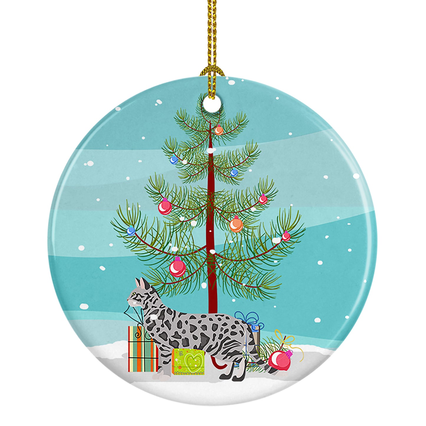 Buy this Cheetoh Cat Christmas Ceramic Ornament