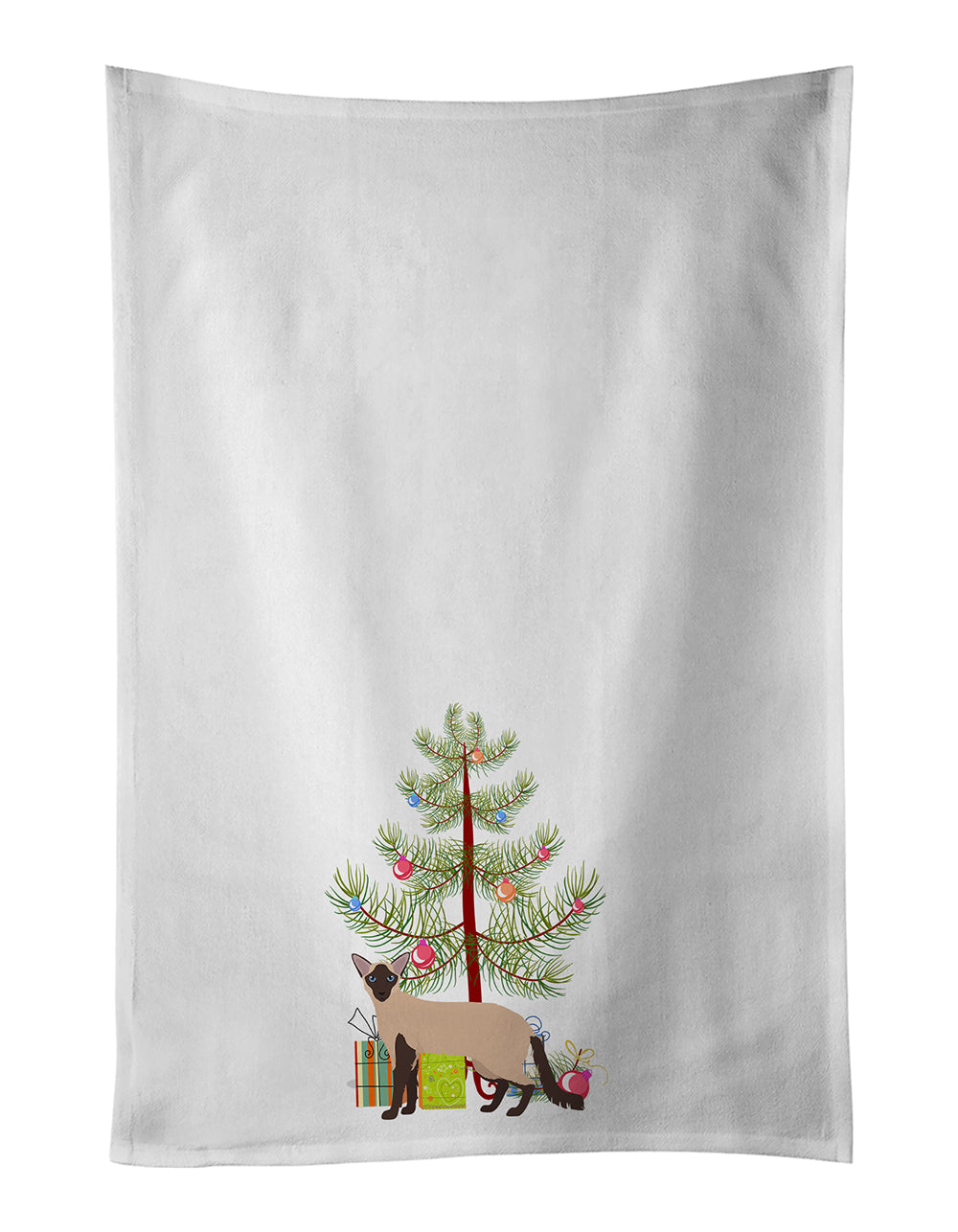 Buy this Colorpoint Longhair Cat Christmas Kitchen Towel Set of 2