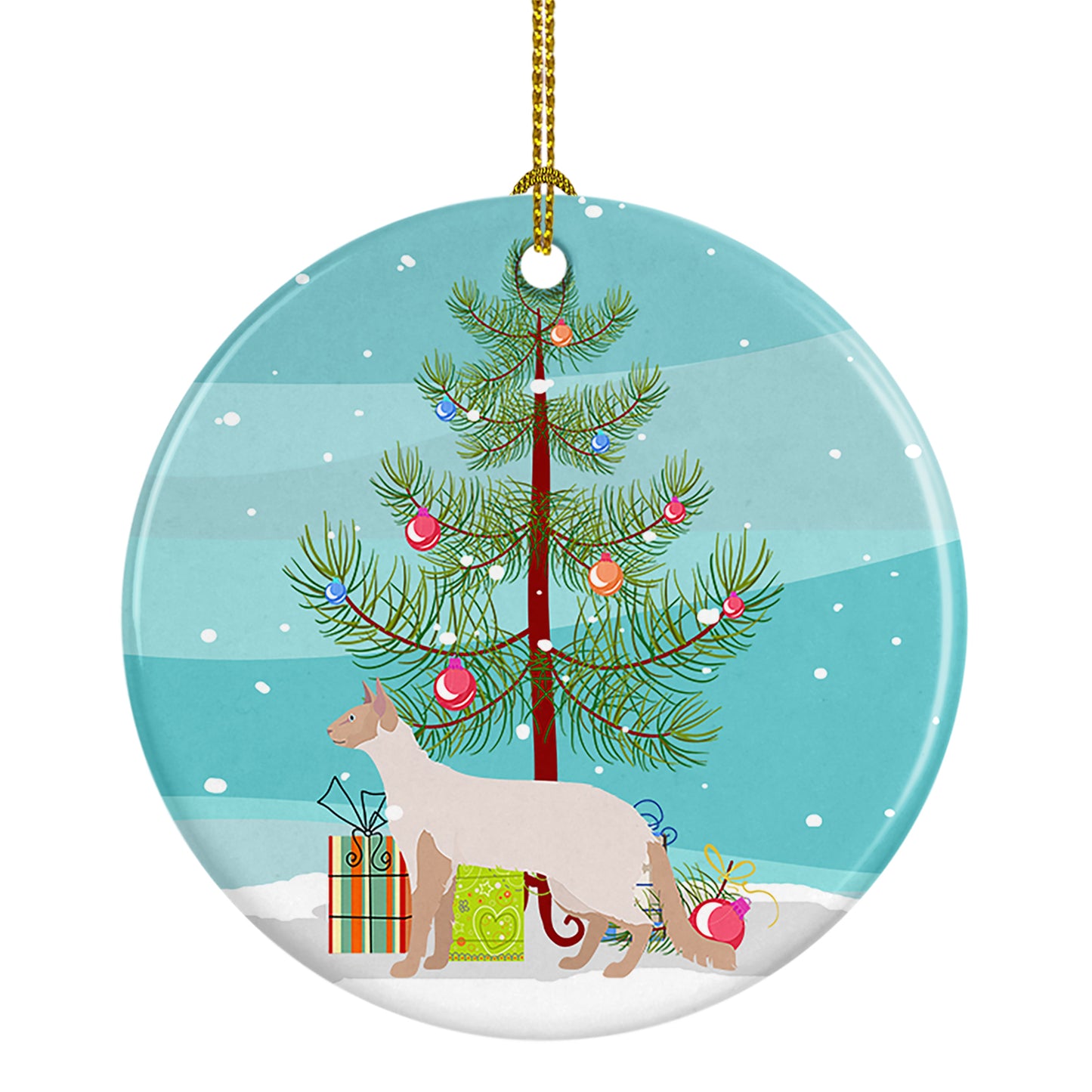 Buy this Colorpoint Longhair Cat Christmas Ceramic Ornament