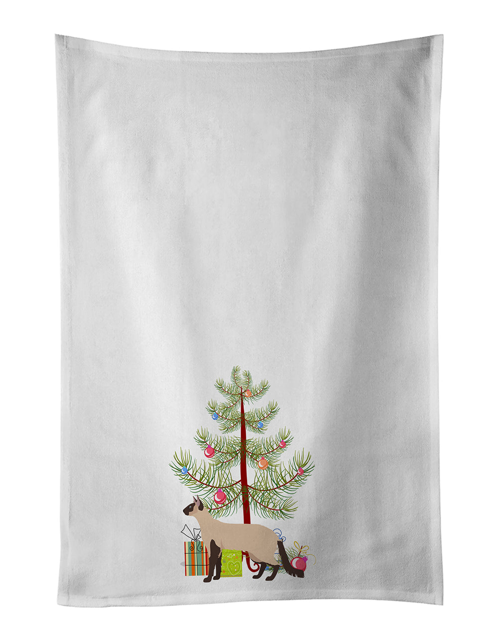 Buy this Colorpoint Longhair Cat Christmas Kitchen Towel Set of 2