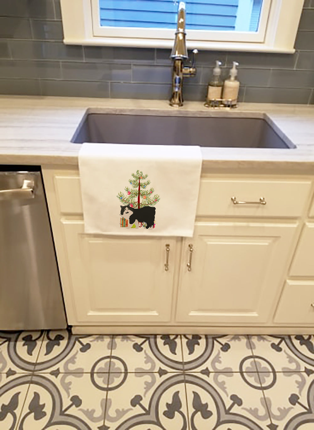 Cymric Cat Christmas Kitchen Towel Set of 2