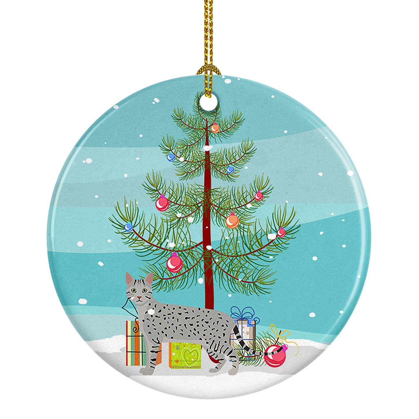 Buy this Egyptian Mau Cat Christmas Ceramic Ornament