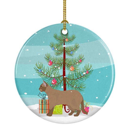 Buy this European Burmese Cat Christmas Ceramic Ornament