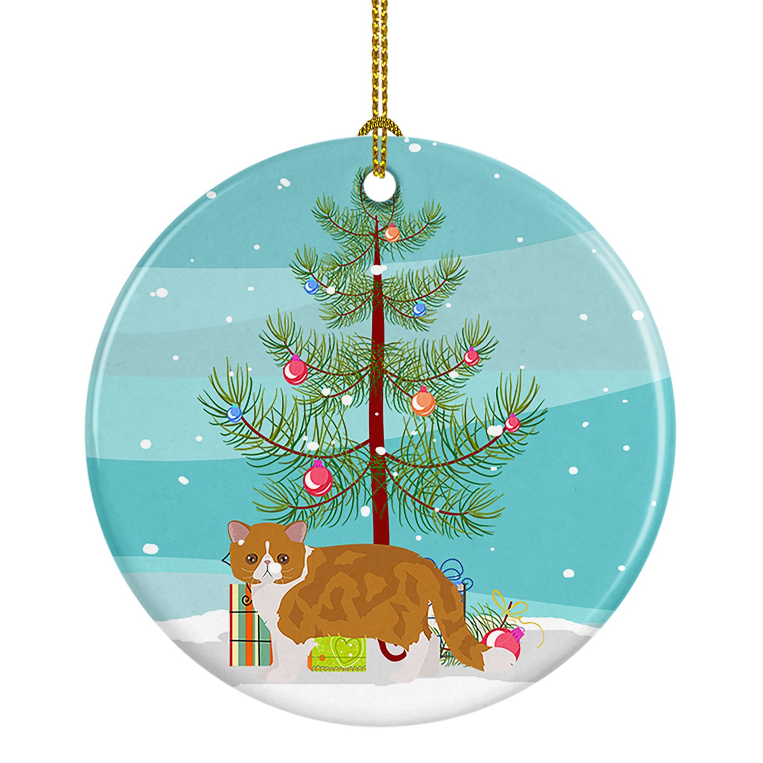 Buy this Exotic Shorthair Cat Christmas Ceramic Ornament