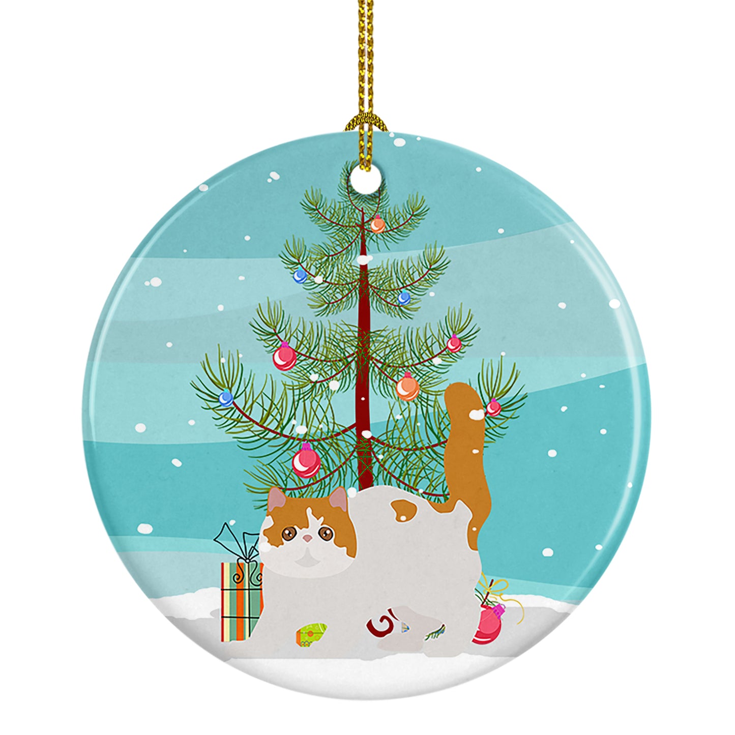 Buy this Exotic Shorthair Cat Christmas Ceramic Ornament