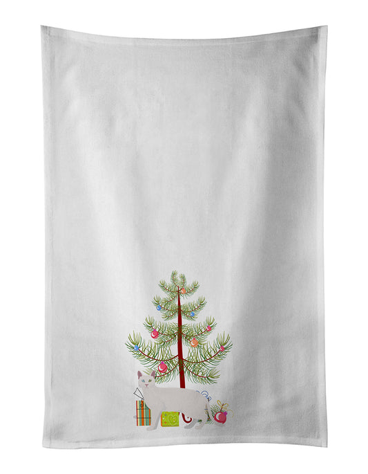 Buy this Khao Manee Cat Christmas Kitchen Towel Set of 2