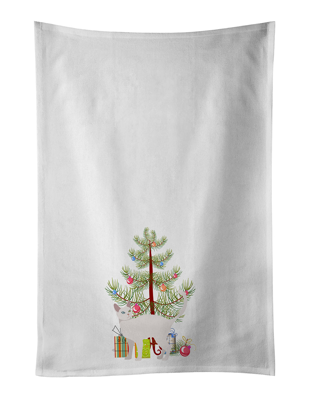 Buy this Khao Manee Cat Christmas Kitchen Towel Set of 2