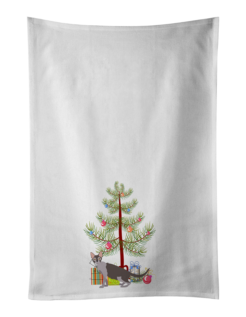 Buy this Lykoi Cat Merry Christmas Kitchen Towel Set of 2