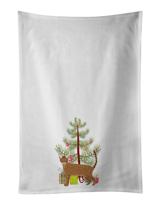 Buy this Ocicat Cat Christmas Kitchen Towel Set of 2