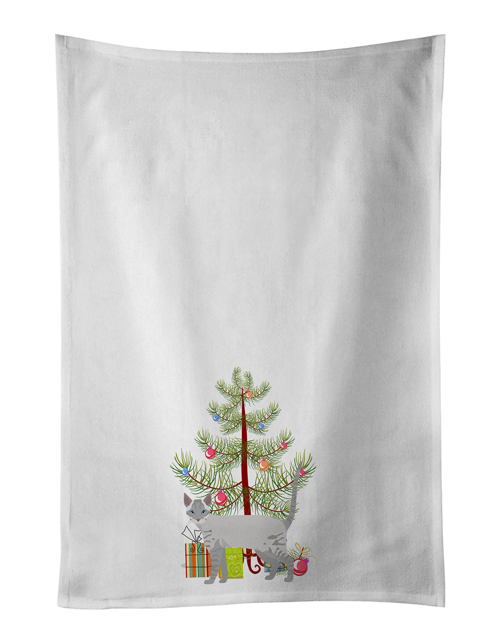Buy this Ojos Azules Cat Christmas Kitchen Towel Set of 2