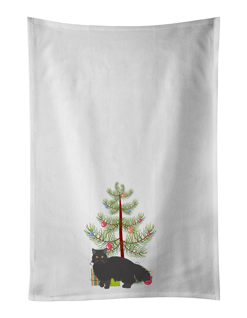 Buy this Black Persian Traditional Cat Christmas Kitchen Towel Set of 2