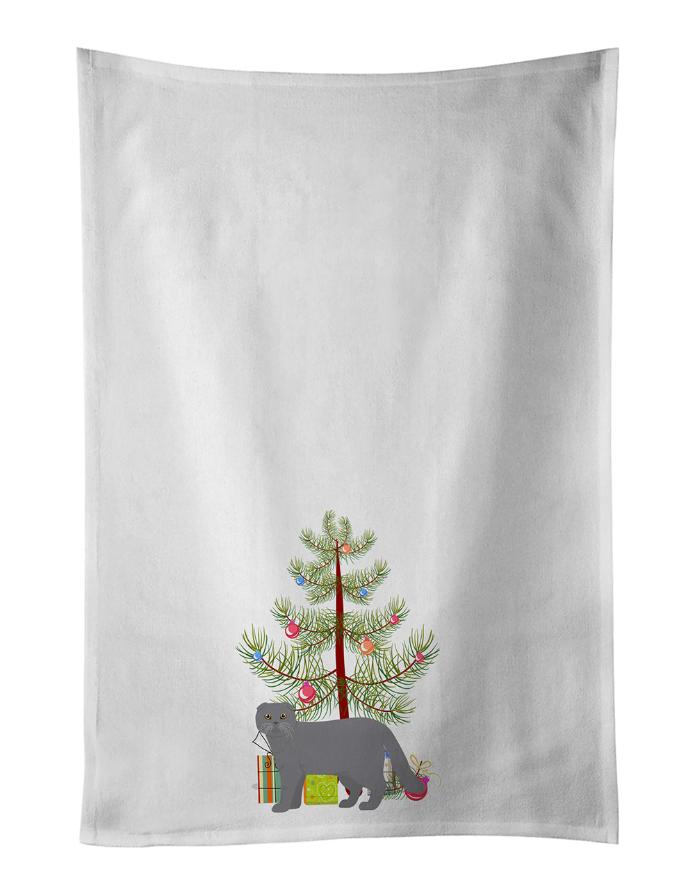 Buy this Scottish Fold Cat Christmas Kitchen Towel Set of 2