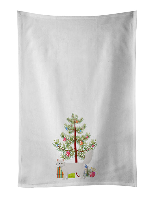 Buy this Turkish Angora Cat Christmas Kitchen Towel Set of 2