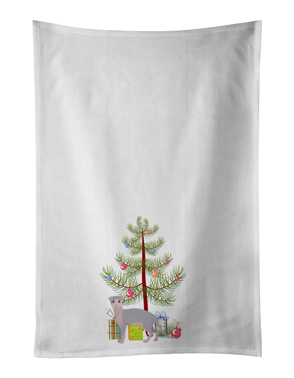 Buy this Ukrainian Levkoy Cat Christmas Kitchen Towel Set of 2