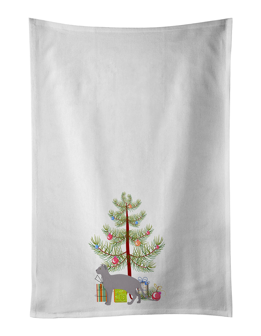 Buy this Ukrainian Levkoy Cat Christmas Kitchen Towel Set of 2