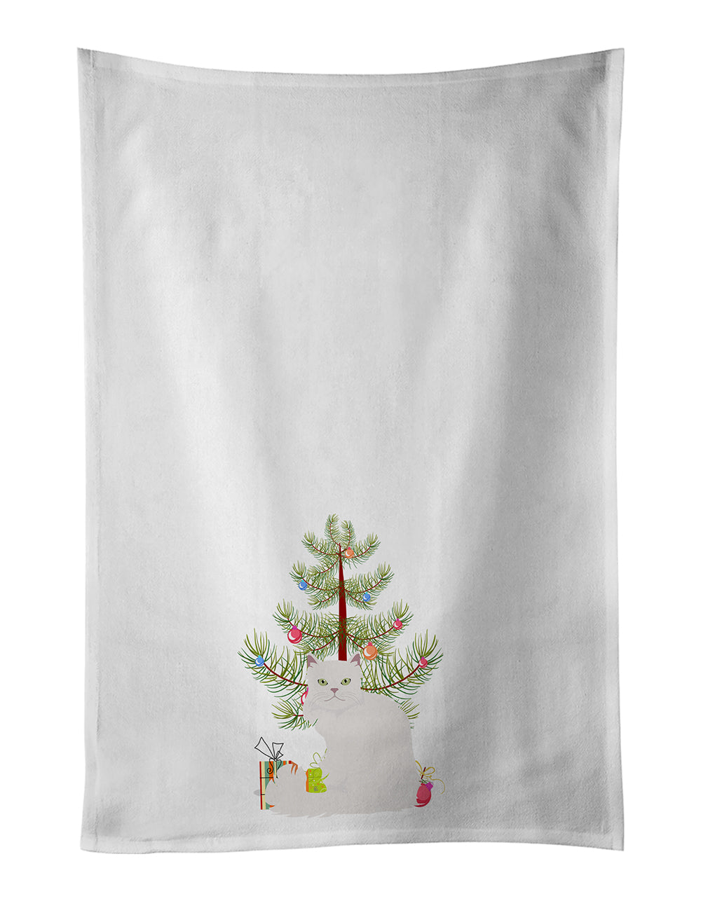Buy this Asian Semi Longhaired Cat Christmas Kitchen Towel Set of 2