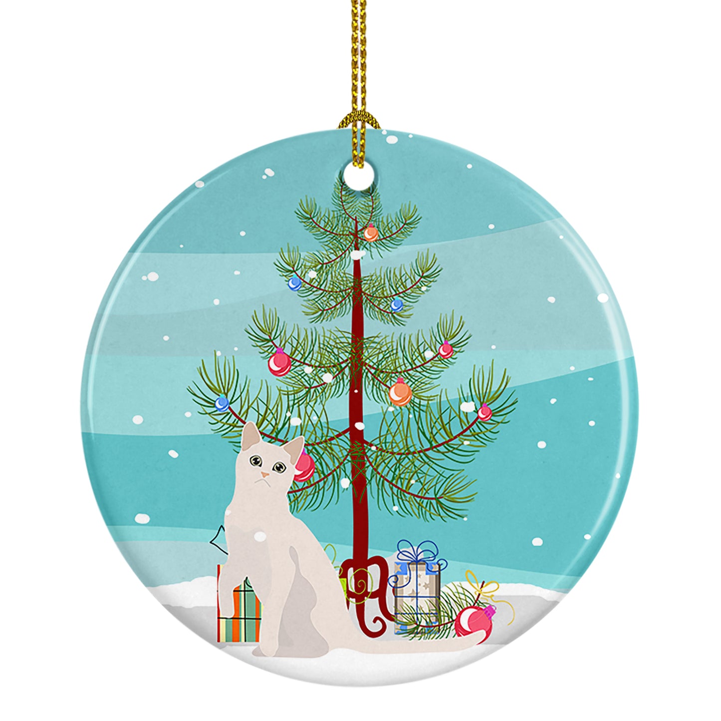 Buy this Burmilla Cat Christmas Ceramic Ornament