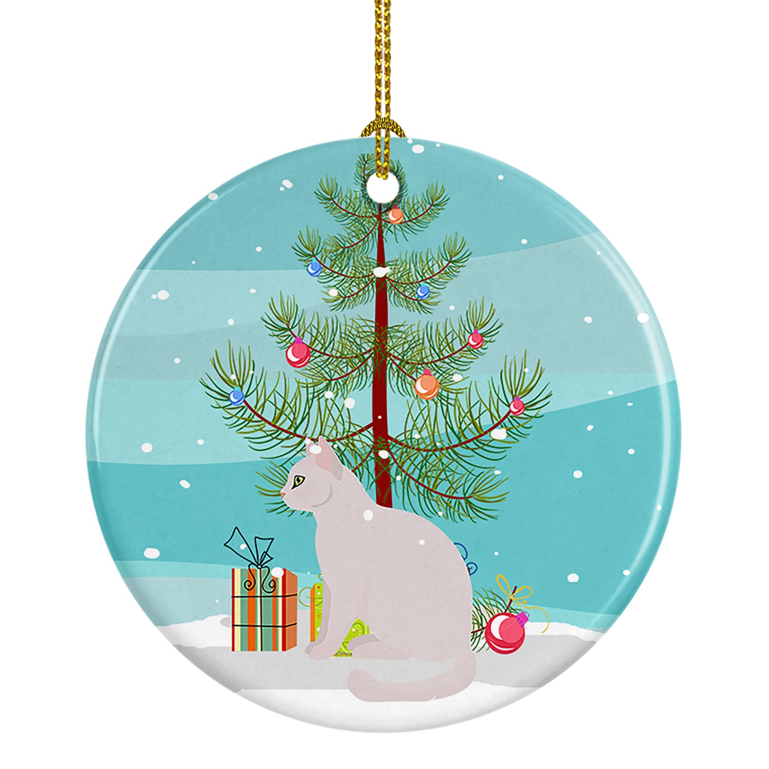 Buy this Burmilla Cat Christmas Ceramic Ornament