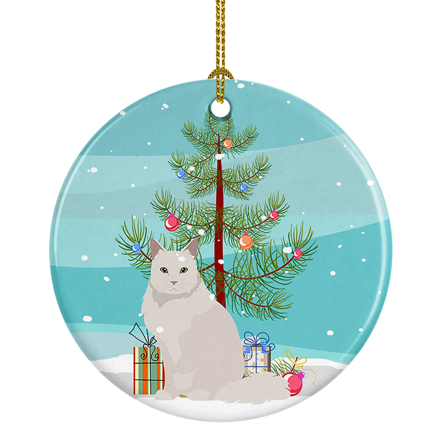 Buy this Chantilly Tiffany Cat Christmas Ceramic Ornament