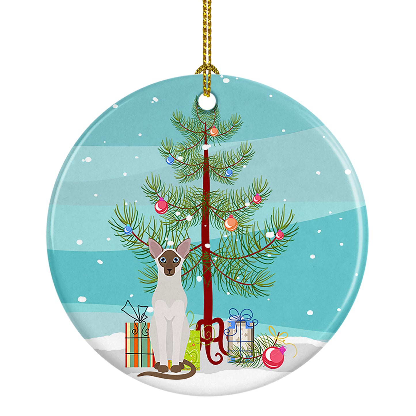 Buy this Colorpoint Shorthair Cat Christmas Ceramic Ornament