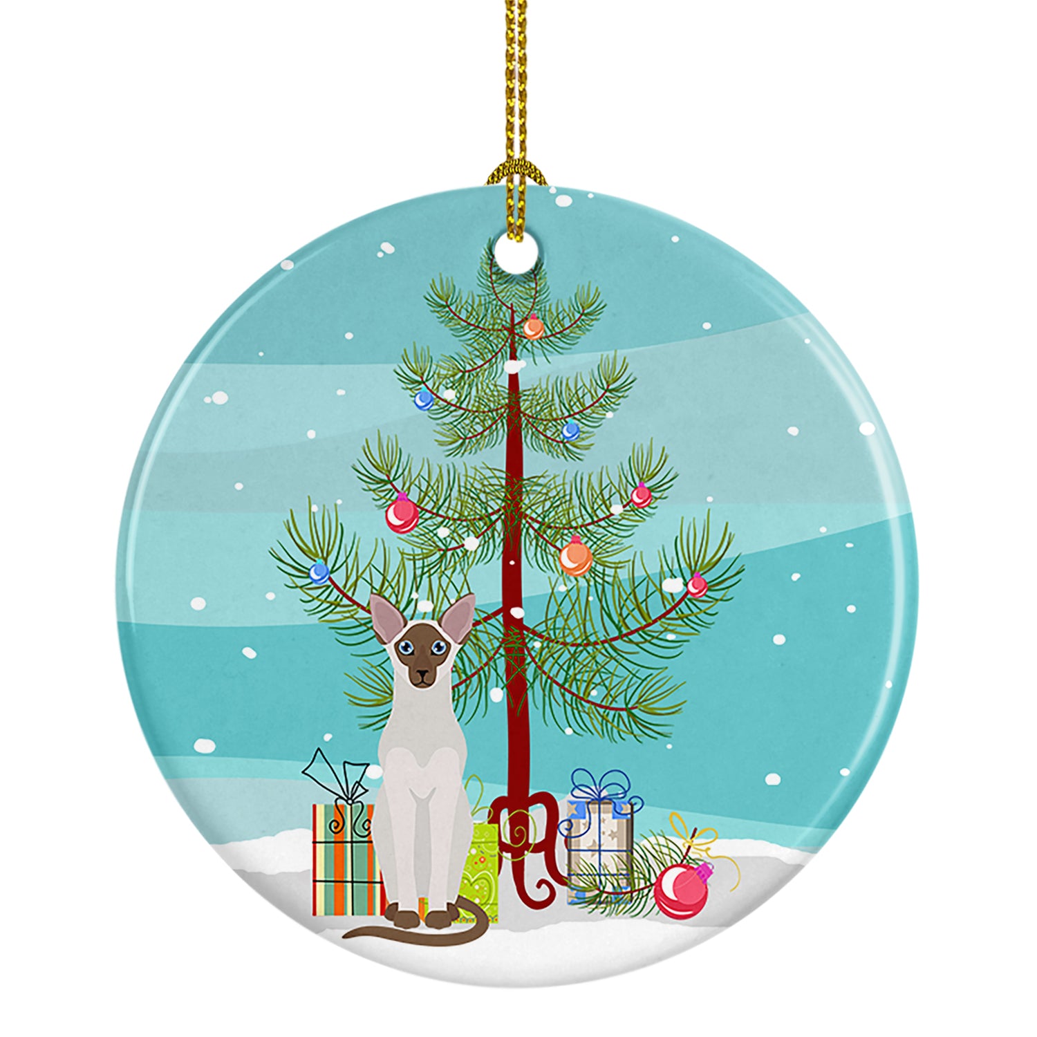 Buy this Colorpoint Shorthair Cat Christmas Ceramic Ornament