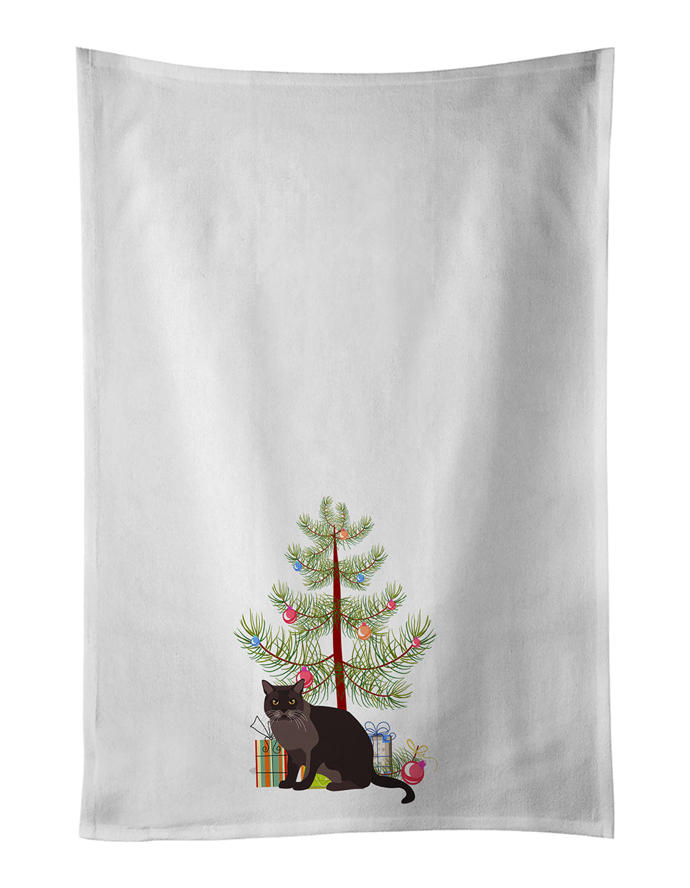 Buy this European Burmese Cat Christmas Kitchen Towel Set of 2