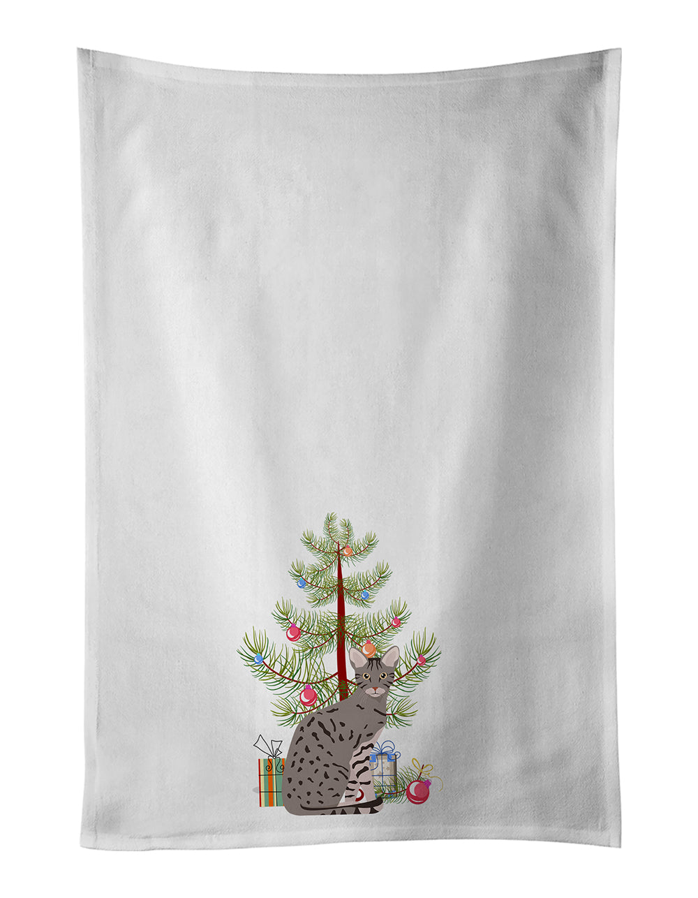 Buy this Ocicat Cat Christmas Kitchen Towel Set of 2