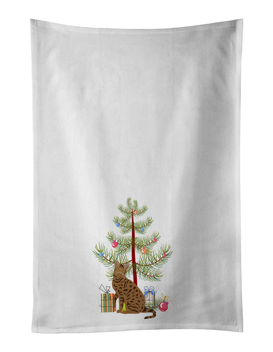 Buy this Ocicat Cat Christmas Kitchen Towel Set of 2