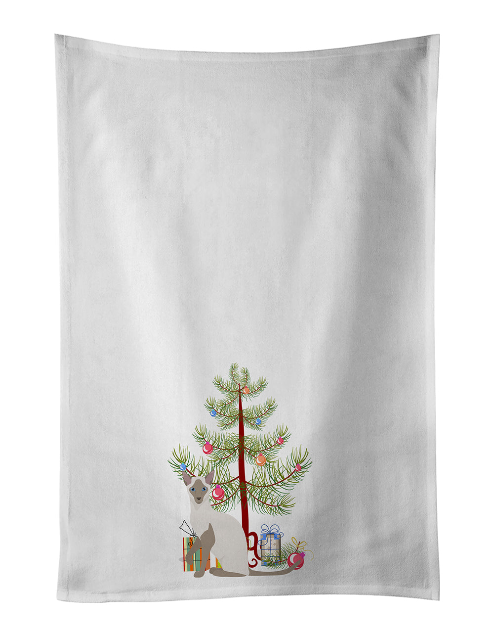 Buy this Siamese Modern Cat Christmas Kitchen Towel Set of 2