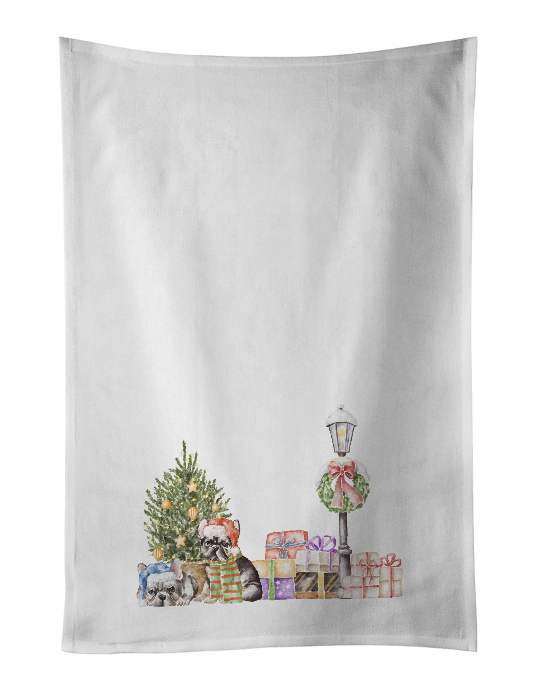 Buy this French Bulldog Brindle Duo with Christmas Wonderland Kitchen Towel Set of 2