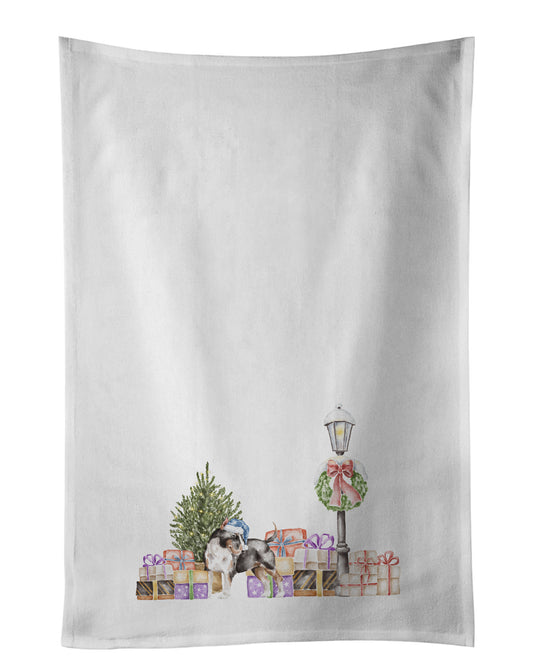 Buy this Bull Terrier Tricolor with Christmas Wonderland Kitchen Towel Set of 2