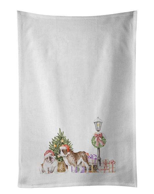 Buy this Bulldog Duo with Christmas Wonderland Kitchen Towel Set of 2