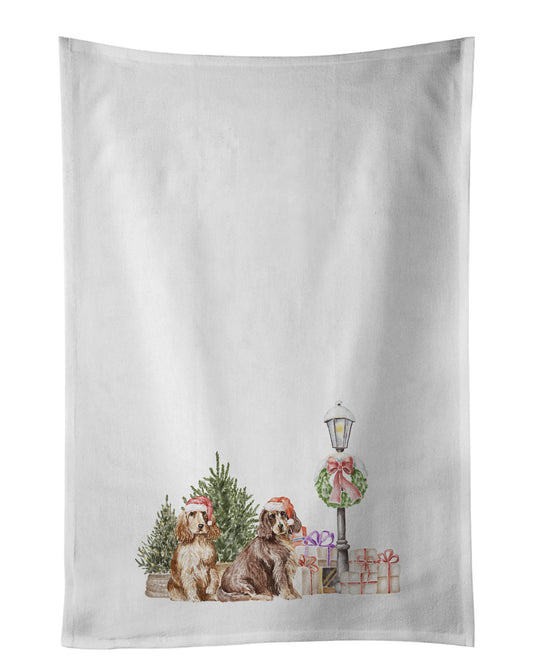 Buy this Cocker Spaniel Duo with Christmas Wonderland Kitchen Towel Set of 2