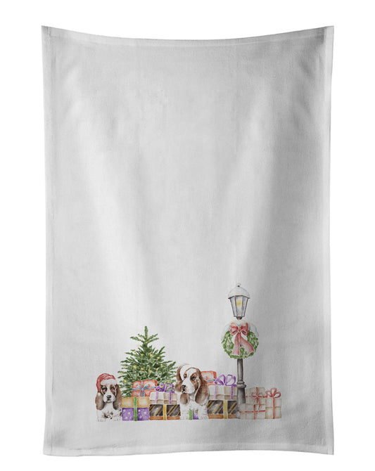 Buy this Basset Hound Adult and Puppy with Christmas Wonderland Kitchen Towel Set of 2