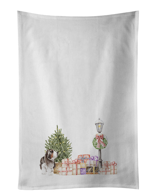 Buy this Basset Hound Tricolor with Christmas Wonderland Kitchen Towel Set of 2
