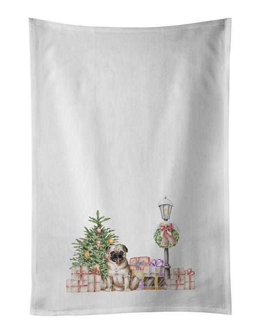 Buy this Pug Fawn with Christmas Wonderland Kitchen Towel Set of 2