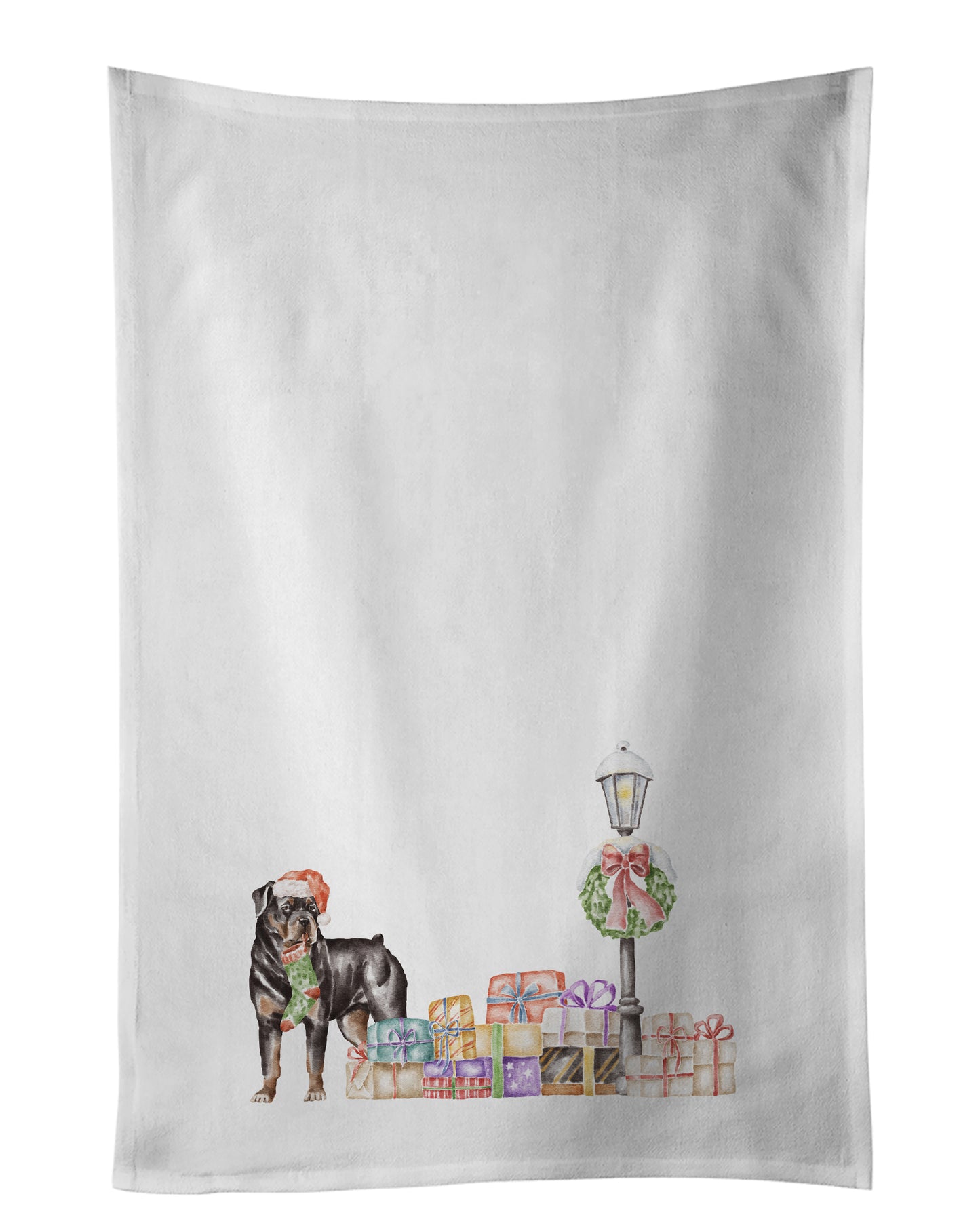 Buy this Rottweiler with Christmas Wonderland Kitchen Towel Set of 2