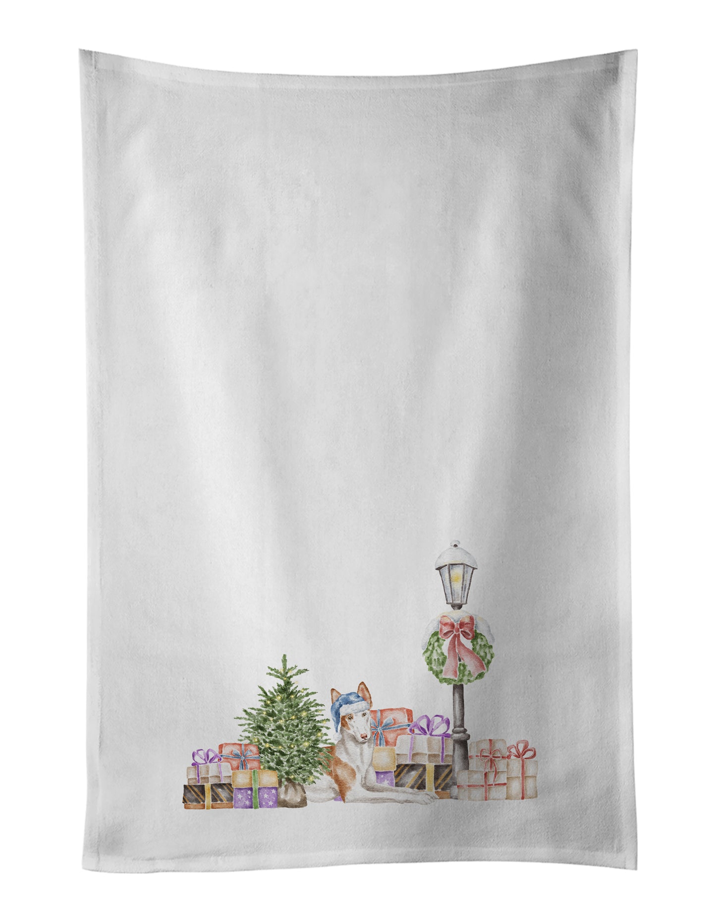 Buy this Ibizan Hound Relaxing with Christmas Wonderland Kitchen Towel Set of 2