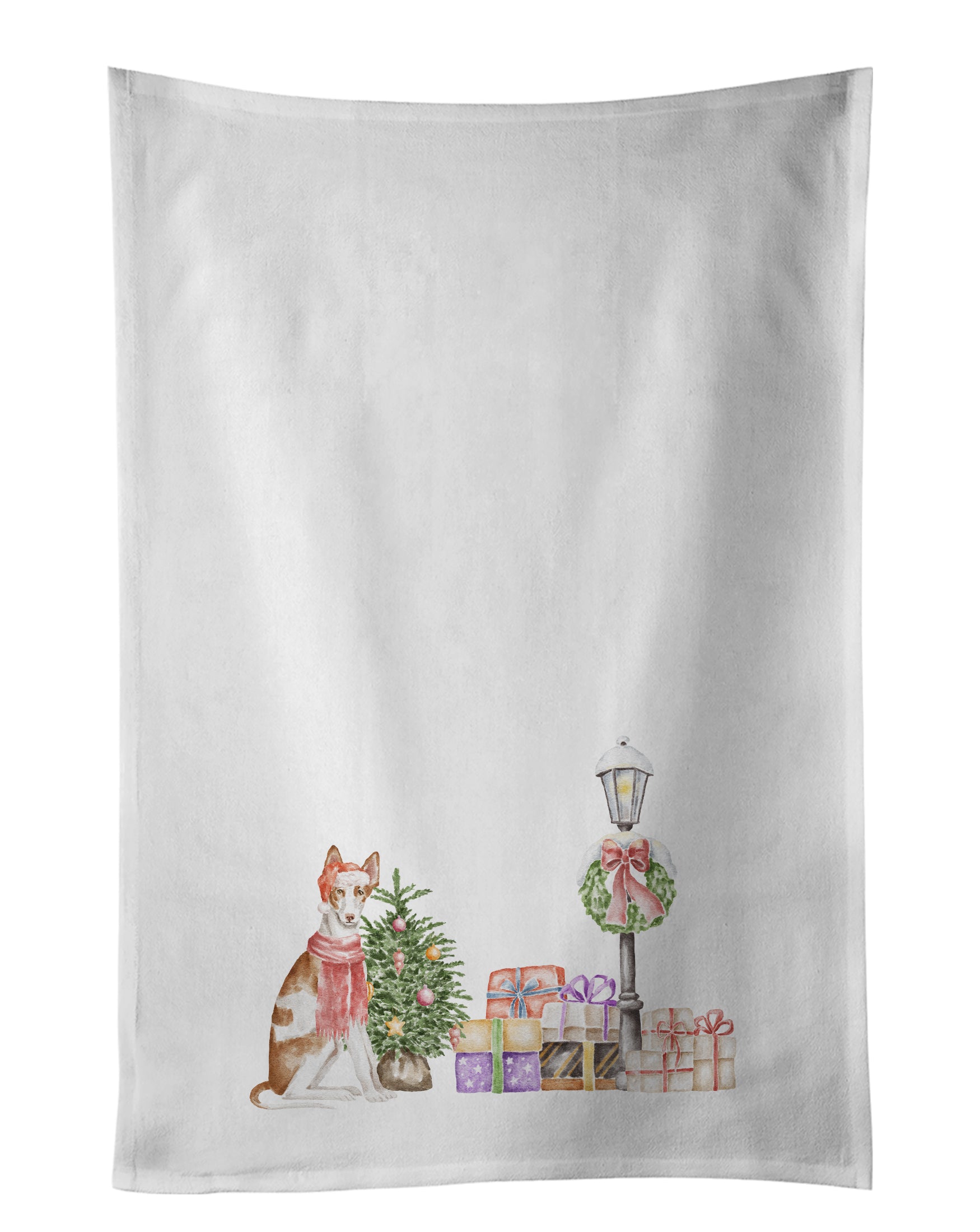 Buy this Ibizan Hound Sitting with Christmas Wonderland Kitchen Towel Set of 2