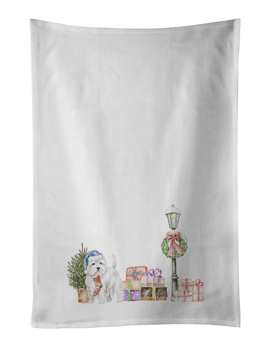 Buy this West Highland White Terrier Holding Stocking Kitchen Towel Set of 2